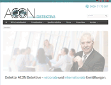Tablet Screenshot of acon-detektive.com